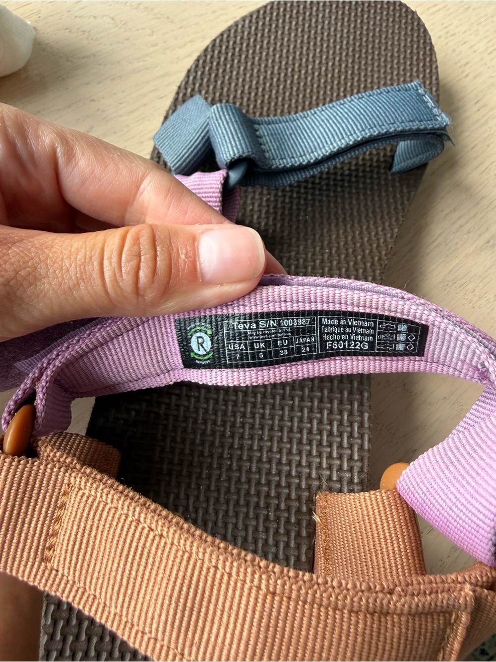 Teva Women’s Multi-Strap Sandals — Purple, Blue & Brown - Picture 5 of 5